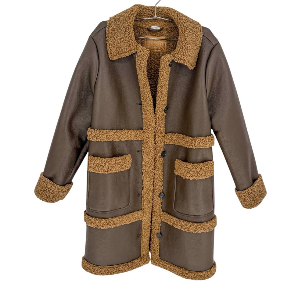 NWOT Bearpaw Sherpa Mixed Media Jacket Coat - Picture 2 of 8